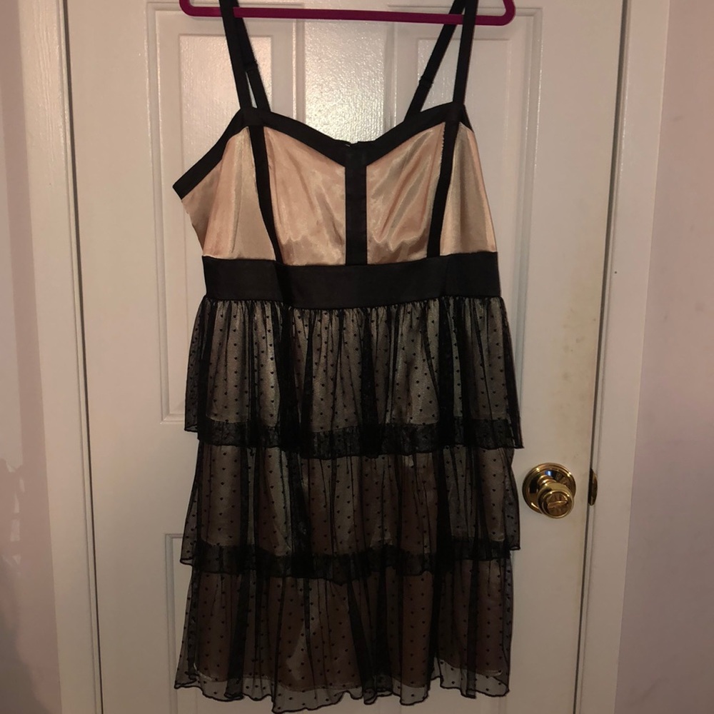 Vintage Torrid Nude and Black Party Dress